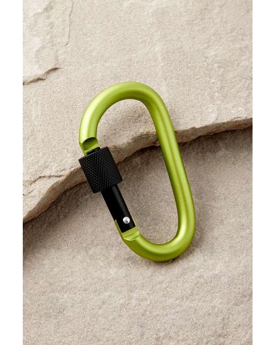 Urban Outfitters Uo Green Carabiner Clip - Metallic