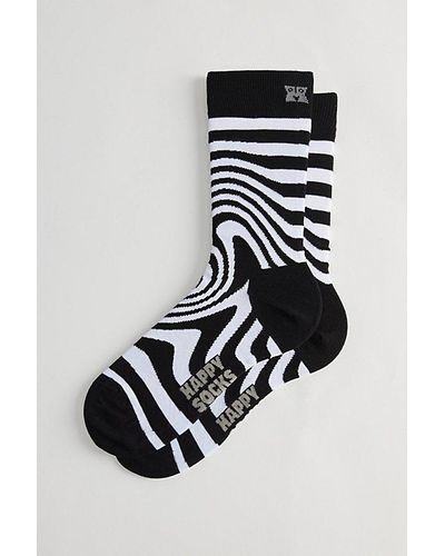Happy Socks Dizzy Crew Sock - Black