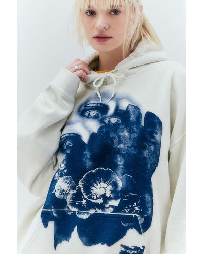 Urban Outfitters Uo - hoodie in mit cyanotypie-print - Blau