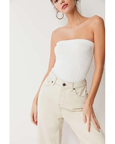 Out From Under Mj Strapless Bodysuit - White