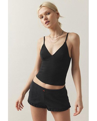 Out From Under Sweet Dreams Pointelle Micro Short - Black