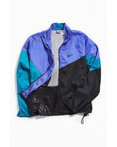 Urban Outfitters Vintage Nike Purple + Teal Windbreaker Jacket - Black