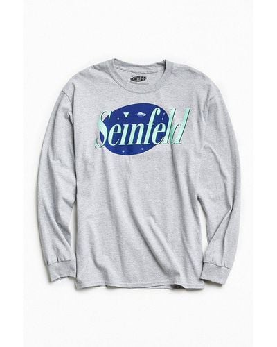 Urban Outfitters Seinfeld Logo Long Sleeve Tee - Gray