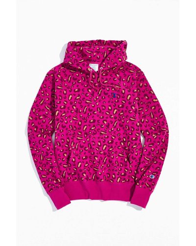 Champion Uo Exclusive Leopard Hoodie Sweatshirt - Multicolour