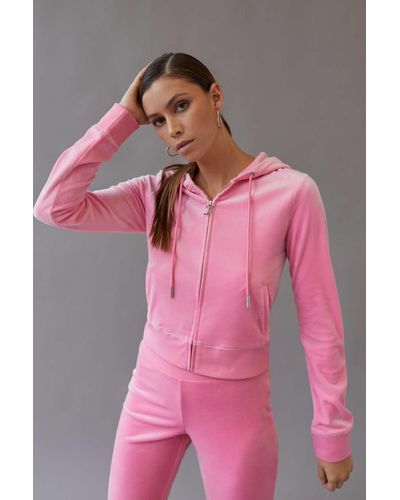 Juicy Couture Velour Zip-up Jacket - Pink