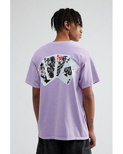 Urban Outfitters Troy Browne Uo Exclusive Playing Cards Tee - Purple