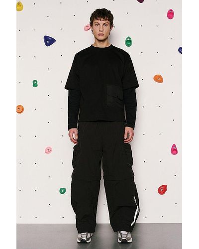 Urban Outfitters Uo Baggy Shell Nylon Pant - Black