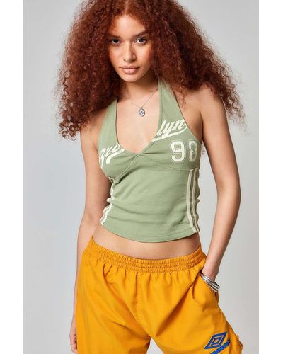 Urban Outfitters Uo Jack Halterneck Top - Green