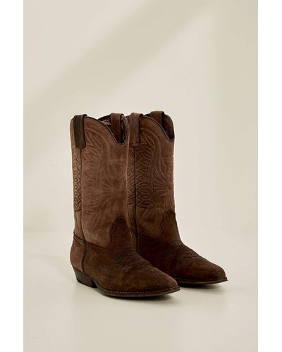 Urban Renewal Vintage One-of-a-kind Leather Joe Sanchez Cowboy Boots - Brown