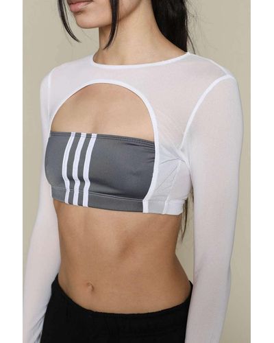 Frankie Collective Rework Adidas Long Sleeve Mesh Cut Out Tee 012 - Gray