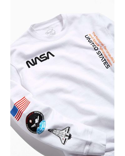 Urban Outfitters Nasa Premium Crew Neck Sweatshirt - White