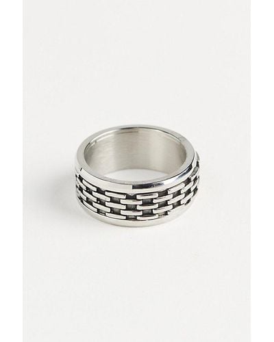 Urban Outfitters Metal Mesh Ring - Grey