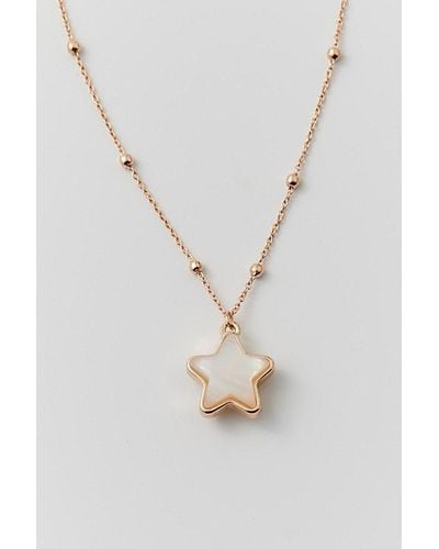 Urban Outfitters Delicate Cat Eye Star Necklace - White