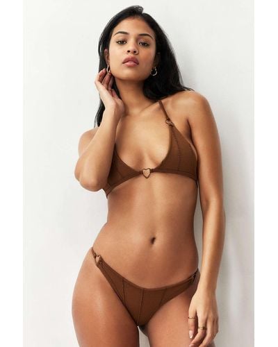 Out From Under Heart Of Gold Bikini Bottoms - Brown