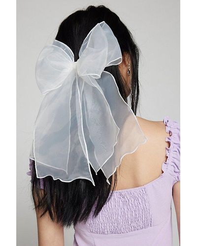 Urban Outfitters Sheer Hair Bow Barrette - Black