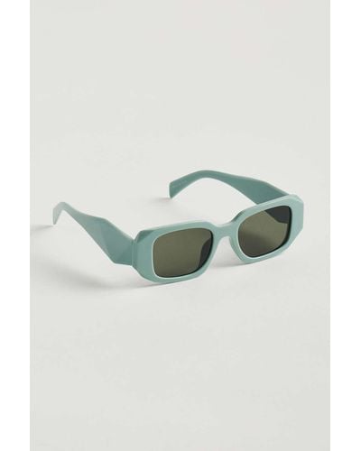 Urban Outfitters Travis Angled Rectangle Sunglasses - Multicolour