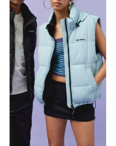 iets frans... Puffer Vest Jacket In Blue At Urban Outfitters