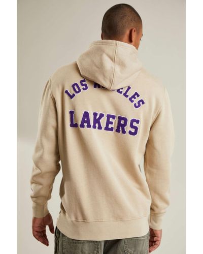 Urban Outfitters Los Angeles Lakers Chenille Vintage Lettering Hoodie Sweatshirt - Multicolor