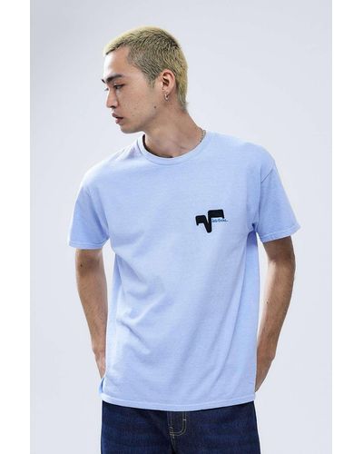 iets frans... Blue Embroidered Logo T-shirt