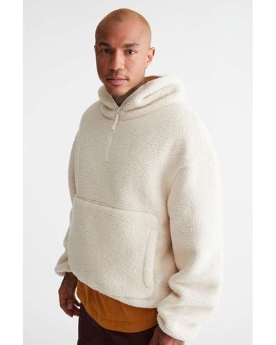 Standard Cloth Hyperbaric Cozy Fleece Zip Hoodie Sweatshirt - White