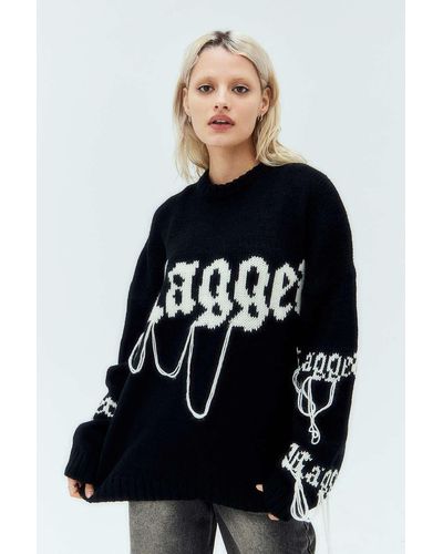 The Ragged Priest Tangled Knit Jumper - Black