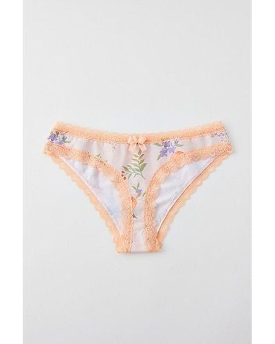 Out From Under Noelle Lace-Trim Tanga - Pink