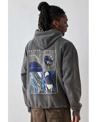 Urban Outfitters Uo Overdyed Black Beyond Hoodie