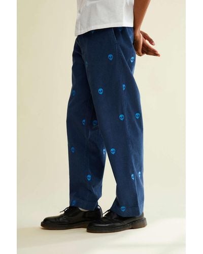 Urban Outfitters Uo Embroidered Corduroy Beach Pant In