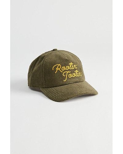 Urban Outfitters Rootin' Tootin' Corduroy Baseball Hat - Green