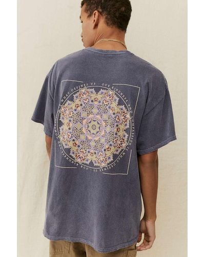 Urban Outfitters Uo Geometric T-shirt - Blue