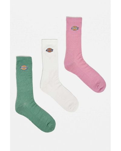 Dickies Valley Grove , White & Pink Socks 3-pack - Green