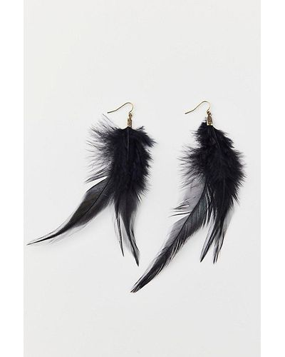 Urban Outfitters Floaty Feather Earring - Blue