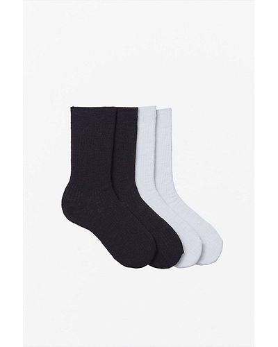 Urban Outfitters Classic Athletic Crew Sock 2-Pack - Black