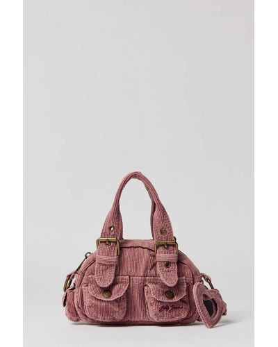 BDG Y2k Mini Corduroy Duffle Bag In Pink,at Urban Outfitters