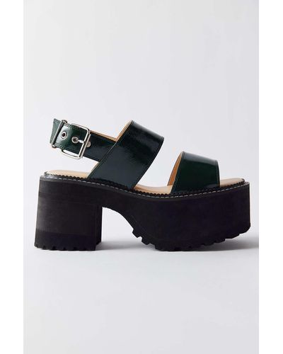 Urban Outfitters Uo Granada Strappy Platform Sandal - Green