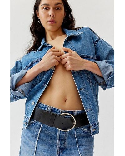 Urban Outfitters Levi Leather Belt - Blue