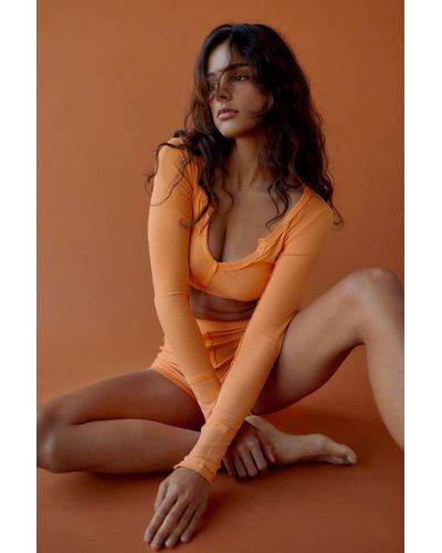 Out From Under Sweet Dreams Long Sleeve Top - Orange