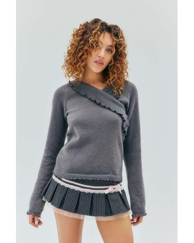 Motel Febby Knitted Top - Grey