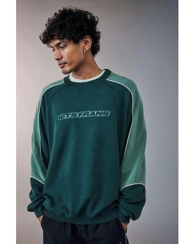 iets frans... Green Panel Sweatshirt
