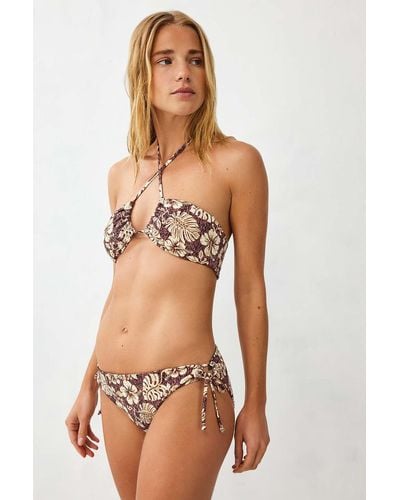 Roxy X Out From Under Floral Bikini Bottoms - Brown