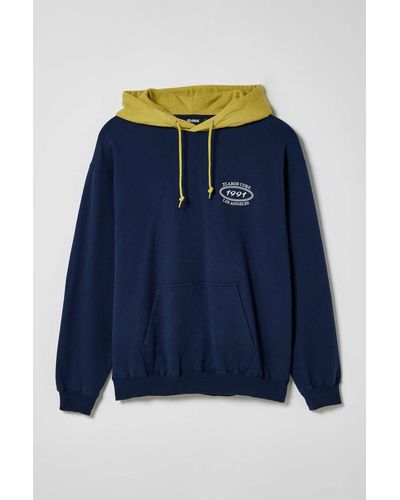 X-Large Two Tone Hoodie Sweatshirt In Navy,at Urban Outfitters - Blue