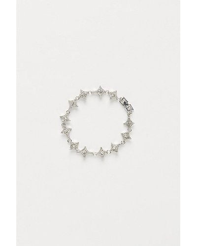 Urban Outfitters Iced Pointed Chain Bracelet - Blue