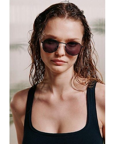 Urban Outfitters Billie Metal Round Sunglasses - Black