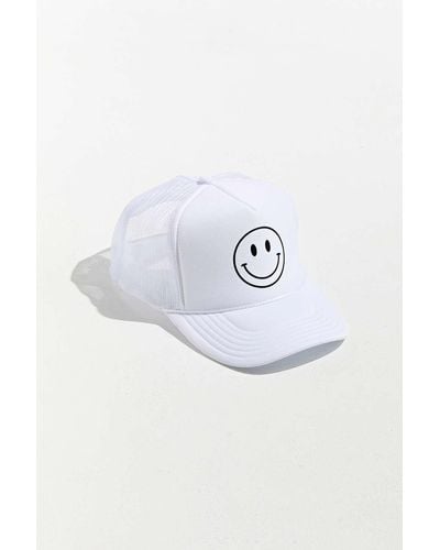 Urban Outfitters Smile Trucker Hat - White