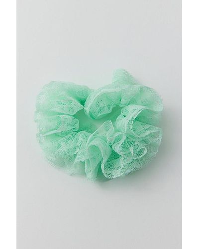 Out From Under Lace Ruffle Scrunchie - Green
