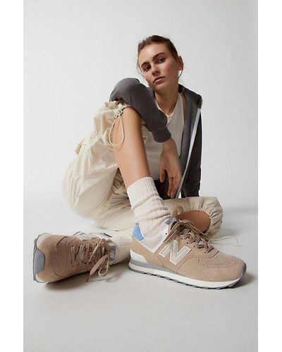 New Balance 574 Suede Sneaker - Natural