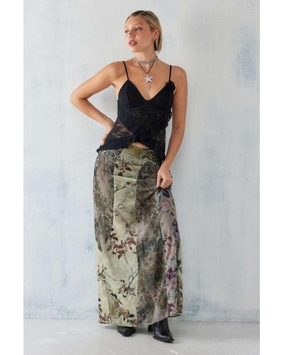 Jaded London Asteria Panelled Maxi Skirt - Multicolour