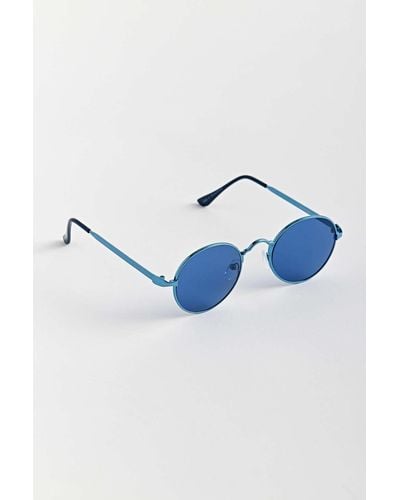 Urban Outfitters Waverly Round Sunglasses - Blue