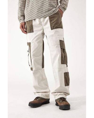 BDG Ecru Patchwork Utility Trousers - Natural