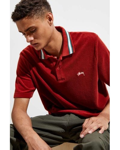 Stussy Owen Polo Shirt - Red